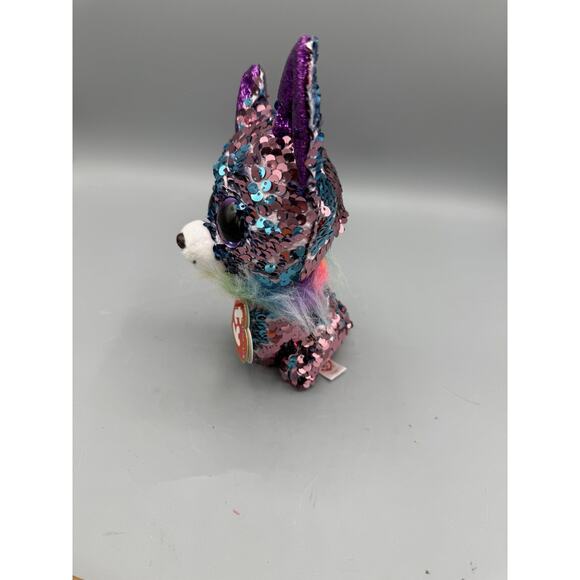 Ty Beanie Boos Flippables Yappy Chihuahua 6” Sequin Plush Dog Sparkle Puppy - Picture 4 of 6